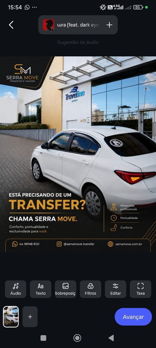 Veículo executivo da Serra Move em embarque de transfer
